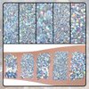 BADCOLOR 5 Packs Silver Body Glitters with Glue Kit, Holographic Chunky Sequins for Face, Body, Hair, Eye Makeup, Nail Art, Loose Glitter for Music Festival Carnival Concert Party Rave Accessories
