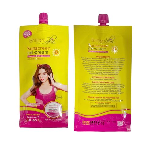 2 Sachets Brilliant Skin Essentials Sunscreen Gel-Cream UVA/UVB Protection SPF 30, 50g