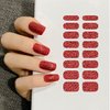 12 Sheets Glitter Nail Wraps Nail Polish Strips Solid Color Nail Polish Stickers Shine Full Wrap Nail Polish Decals Self Adhesive Nail Art Polish Stickers for Women Girls Manicure Tips Art