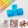 kiniza Small Weekly Pill Organizer, 3 Times a Day 7 Day Pill Box Pill Holder Compartments Moisture-Proof Pill Case,Portable Travel Friendly Pill Case for Supplements, Vitamin, Medication