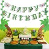 SUNBEAUTY Spring Happy Birthday Banner Green Spring Butterfly Flowers Banner Summer Spring Butterfly Birthday Party Decorations | Pre-Strung