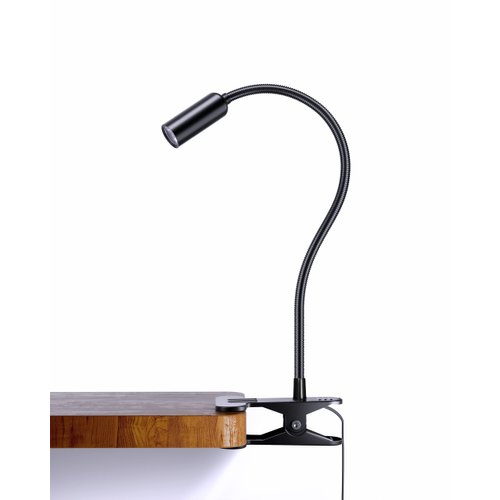JHD Led Desk Lamp with Clamp - 10 Brightness Levels, 12" Flexible Gooseneck,Eye Protection USB Lamp - Suitable for Home Office, Reading, Bed Light,Quality Black Metal Clamp Light,Headboard Lamp
