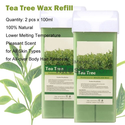 iMeshbean® Digital Display Roller Waxing Kit, Home Depilatory Soft Wax Warmer Heater with Roll On Wax Cartridge Refill and Wax Strips