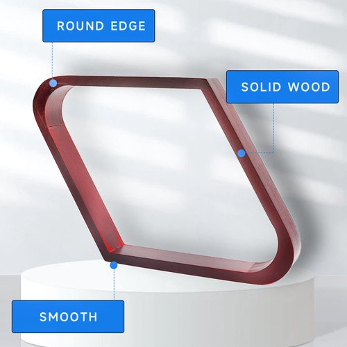 GSE Games & Sports Expert Solid Wood Billiard 8-Ball Triangle or 9-Ball Diamond Pool Ball Racks for 2-1/4" Pool Balls (Mahogany Diamond Rack)