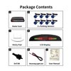 Car Reverse Parking Radar System with 8 Parking Sensors Distance Detection + LED Distance Display + Sound Warning (Blue Color)