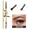 Generic 3 Different Silk Fiber Mascara,with eyebrow pencil,Eyebrow brush Natural Waterproof Smudge-Proof,All Day Exquisitely Long, Smudge-Proof Eyelashes (Brown, Black)