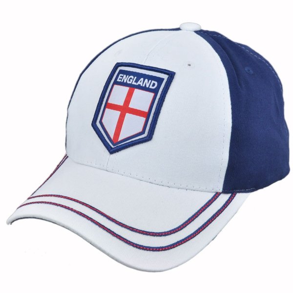 England 2018 Team Patch White/Blue Two Tone Bent Brim Adjustable Buckle Hat/Cap