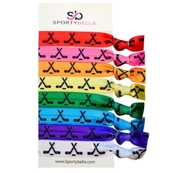 Hockey Hair Accessories, Ice Hockey Hair Ties, No Crease Hockey Hair Elastics Gift Set