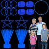 UURM 75 Glow Sticks Bracelets and Necklaces, 8'' Glowsticks Bulk Pack Bright Glow in the Dark Party Supplies for Kids (Blue)