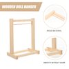 Operitacx Wooden Doll Dress Rack Clothes Hanger Mini Coat Hanger Dolls Clothing Rack Miniature Model Decor Doll Furniture Accessories for Dollhouse Supplies 20cm