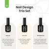 Beetles 3PCS Nail Blooming Gel & No Wipe Gel Base Top Coat Set, 15ML Shine Finish Long Lasting Top Base Gel Spreading Marble Effect Soak off UV LED Nail Gel Nail Art Design Manicure Gifts for Women