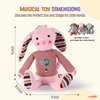 Lumio Interactive Musical Plush Toy with Lights & Sounds, Sensory Development Toy for 1-6, 6-12 Month Babies, Ideal for Tummy Time, Rhythm Learning, and First Birthday Gifts – Bunny (Bunny)