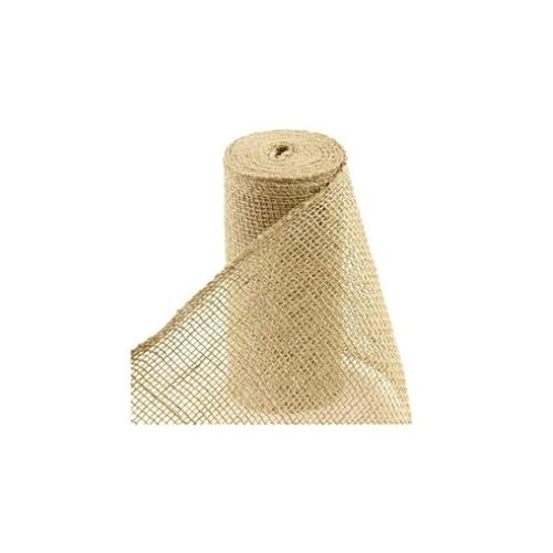 Flower Bee Floral Supply Natural Burlap Ribbon Organic 10 Yards (4 Inch or 6 Inch) Wide Non Wired Edge 30 Feet Choose Width (1) (4 Inch Burlap)
