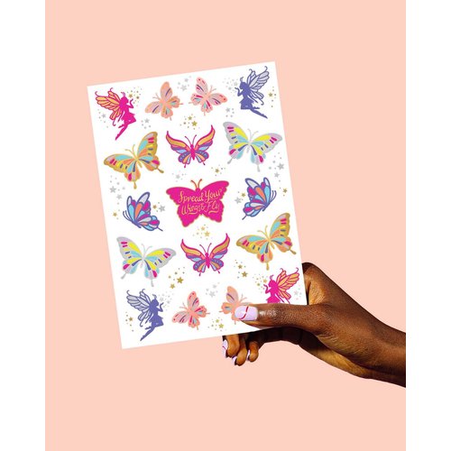 xo, Fetti Butterfly Tattoos for Kids - 34 Glitter styles | Birthday Party Supplies, Butterfly Party Favors + Fairy Decor