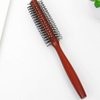 Beetoo Small Round Wooden Hair Brush for Blow Drying with Wood Handle, 1.6 Inch Width Soft Nylon Bristles Big Wave Roll Comb for Short Medium Curly Hair (Red)