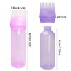 Tenalleys 3 Pack Hair Dye Brush Root Comb Applicator Bottle, 6 Ounce Hair Dye Bottle with Graduated Scale for Hair Bleach, Hair Dye,Hair Care(Pink, Purple, White)