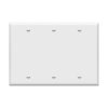 ENERLITES Blank Device Wall Plate, Blank Outlet Cover, Gloss Finish, Standard Size 3-Gang 4.5" x 6.38", Polycarbonate Thermoplastic, 8803-W, White