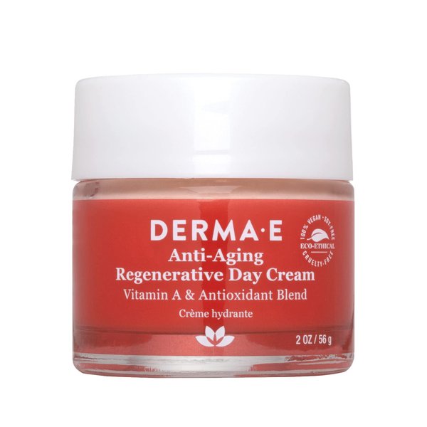 DERMA-E Anti-Aging Regenerative Day Cream – Astaxanthin Moisturizer for Face – Lightweight Firming Anti-Wrinkle Cream with Lavender, Jojoba Oil and Vitamin E, 2 oz