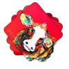 Carolines Treasures Cow Caught Red Handed Foam Coaster Set of 4 3 1/2 x 3 1/2 multicolor