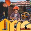 Hibility Kids Tool Set with Tool Box & Electronic Toy Drill, Pretend Play Kids Construction Kits, Toy Tools for Toddlers 3-5, Kids Tool Sets for Boys Ages 4-6