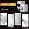 BSBMIEQM Cabinet Hinges Repair Plate,Stainless Steel Hinge Repair Brackets Kit,Kitchen Cupboard Door Hinge Repair Plate Kit Includes Fixing Screws,Protect Wooden Kitchen Cabinet Door,Furniture(2 PCS)…