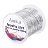 Anezus 18 Gauge Jewelry Wire for Jewelry Making, anezus Craft Wire Tarnish Resistant Copper Beading Wire for Jewelry Making Supplies and Crafting (18 Gauge, Silver)
