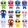 Forest & Twelfth 5" Alien Plush Toys 12 Unique Plush Toys, Soft and Unique Alien Figure Toys for Imaginative Play, Party Decor, Party Favors, Safe for All Ages (12 Pack)