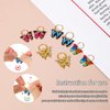 Qianyu 20 Pcs Gold Butterfly Hair Clips Spring Hair Jewelry Dreadlock Accessories Beautiful Colorful Butterflies Metal Pendant Charms No Slip Braid Clips Gifts for Women and Teens Girls