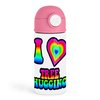 3dRose Sweet Eco-Friendly Kids 12oz Kids Pink Bottle – “I TREE HUGGING” – School, Outdoor Adventures