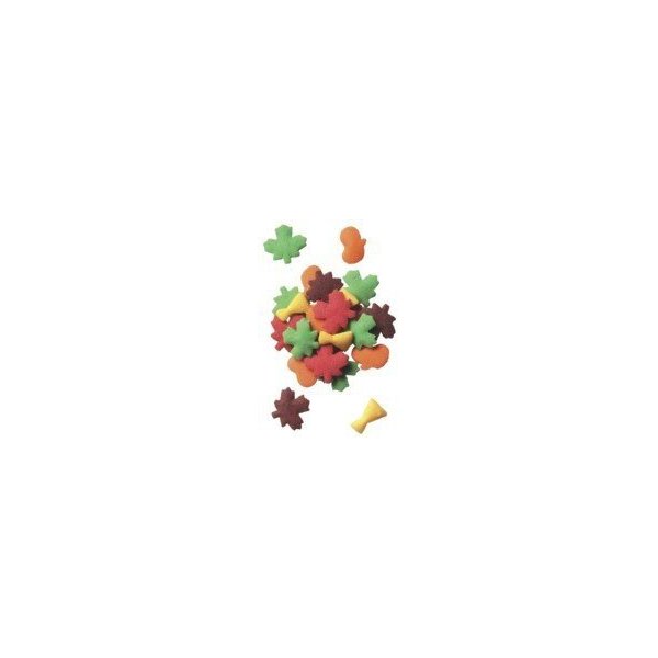 Edible Confetti Sprinkles Cake Cookie Cupcake Quins Thanksgiving Leaves 8 Ounces