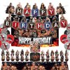 44Pcs Wrestling Party Decorations, Wrestling Birthday Party Supplies, Includes Balloon, Happy Birthday Banner, Cake Topper, Background Tablecloth, For Birthday Party Decor