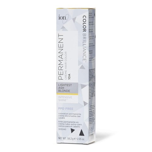 Ion 10A Lightest Ash Blonde Permanent Creme Hair Color 10A Lightest Ash Blonde