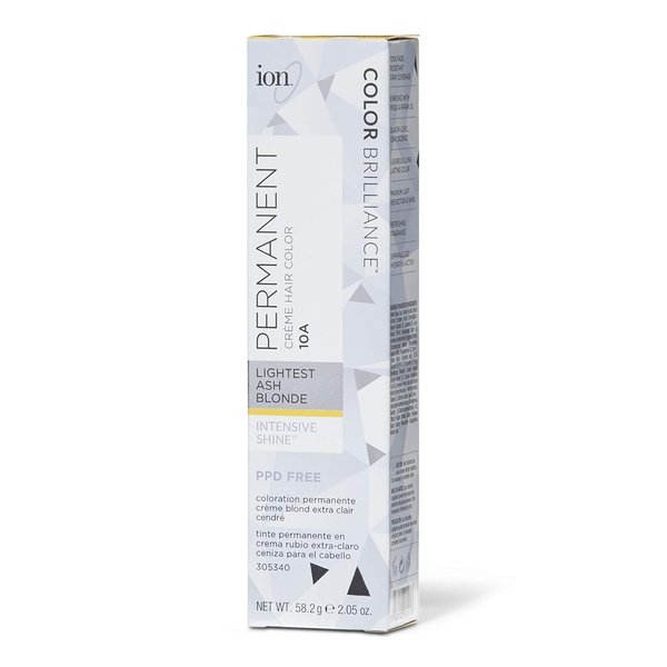 Ion 10A Lightest Ash Blonde Permanent Creme Hair Color 10A Lightest Ash Blonde