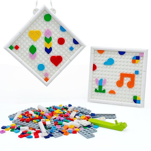 SAIBURAZ Crafts Toys for Girls Ages 8-10-12 DOTS Message Board DIY Arts & Crafts Kit Letter Board with Colorful Tiles for Kids Ages 6-10 (White, 5"X10")