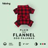 Fab Dog Flannel Dog Pajamas, 14" Length, Buffalo Check