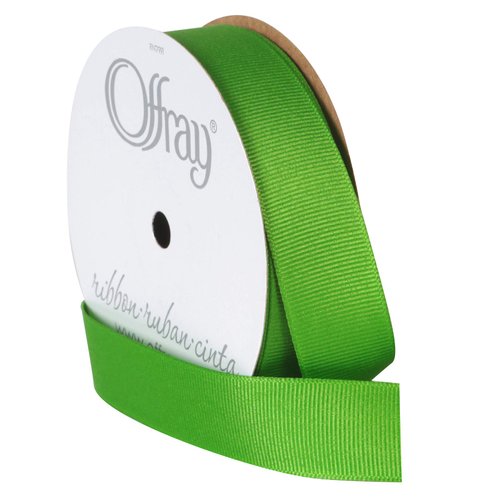 Berwick Offray 530801 Grosgrain Ribbon, Apple Green