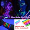 12 Pcs Glow in The Dark Body Face Paint Neon Glow in The Black Light UV Fluorescent Crayons Paint Sticks Makeup Kit for Kids Adults Halloween Masquerade Mardi Gras Blacklight Birthday Party