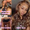 Beliself Ready to Wear Glueless Wig Human Hair Pre Plucked Pre Cut 5x5 HD Lace Closure Wigs Human Hair Body Wave Lace Front Wigs 180% Density 4/27 Ombre Highlight Honey Blonde Wig Human Hair 20 Inch