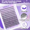Natural Lash Clusters Kit Wispy Lash Extension Kit Waterproof Lash Clusters C Curl Cluster Eyelash Extensions Kit 144pcs Individual Lashes 10-16mm Eyelash Extension Kit by Lanflower