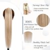 Rich Choices Claw Clip Ponytail Extension Human Hair Real Hair Ponytail Balayage Golden Brown Highlighted Bleach Blonde 20 Inch 120g One Piece Clip In Long Ponytail Hair Extension For Women #12P613