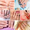 MOLILON 2880pcs French Tip Nail Guides Nail Stickers French Nail Tips Guides Self-Adhesive Moon V-Shaped French Manicure Strip for Edge Auxiliary Stickers DIY Stencil Tools - 60 Sheets