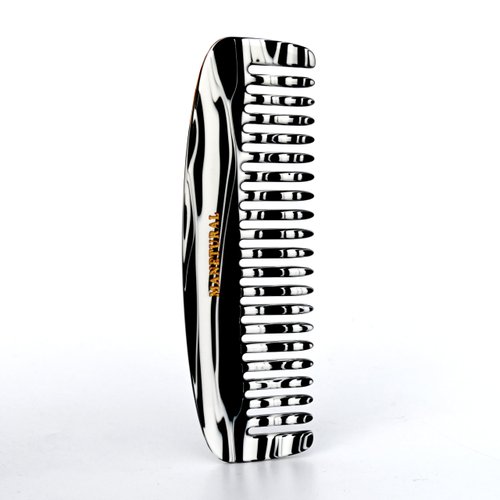 MANETURAL 12BX Wide Tooth Hair Comb - 4.7" Acetate comb for Women, Comb for wavy/Curly Hair,Long/Short Hair Women or Kids, Mens Grooming Beard Care Combs for Men Styling,Handmade (1 PACK, zebra)