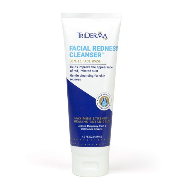 TriDerma Facial Redness Cleanser Face Wash, Gentle Cleansing for Red, Sensitive Skin 4.2 Ounces