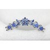 Faship Gorgeous Blue Rhinestone Crystal Floral Hair Comb
