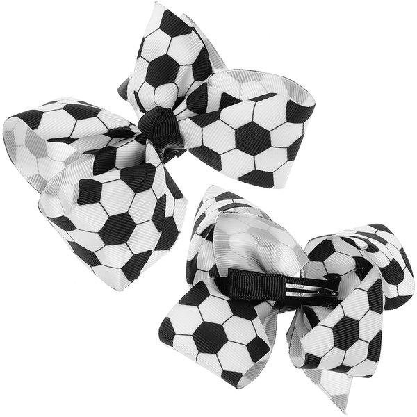 Beavorty 2 pcs Soccer Bow Hair Clips Little Girl Hair Clips Cute Hair Clips Decorative Hair Clips Hair Clip