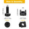 Jyphorixal 45-Pack M6 x 16mm Rack Mount Cage Nuts, Screws & Washers - Perfect for Server Cabinets, Shelves & Routers, Rack Mount Screws and Square Insert Nuts (Black)