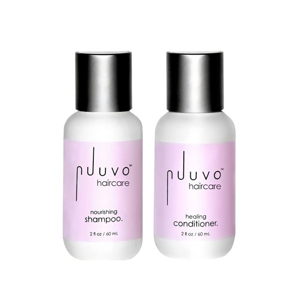Nuuvo Haircare Shampoo & Conditioner Set – 4 oz, Sulfate-free Shampoo & Conditioner, Plant Derived Cleanser & Hydrating Conditioner, Rebuilds Damaged Hair, Suitable for all Hair Types