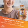 GOLDEN SAFFRON, Saffron Gummies Contains 88.5 mg. Pure Saffron Extract + GABA, Vitamin D2, Passion Flower and St. John’s Wort, for Holistic Wellness,Cherries Flavor Vegan