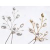 Kercisbeauty Handmade Wedding Hair Pins for Bride Crystal Pearl Hair Accessory Bridal Hair Dress Bobby Pins 3PCS (Gold)