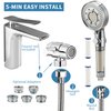 Klleyna Filter Dog Shower-Attachment for Bathtub-Faucet - ON/OFF Shower Head Attaches to Tub Spout, Pet Wash Hose Sink Sprayer (5 Adapters), Bathroom Kitchen Tap Extension for Hair Washing & Baby Bath